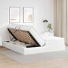 vidaXL Lit avec rangement et matelas avec matelas Blanc 200 x 200 cm