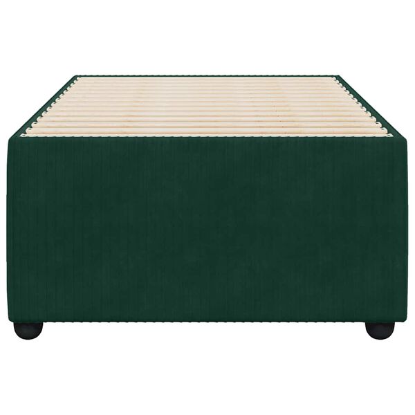 vidaXL Cadre de lit sans matelas vert fonc&eacute; 80x200 cm velours
