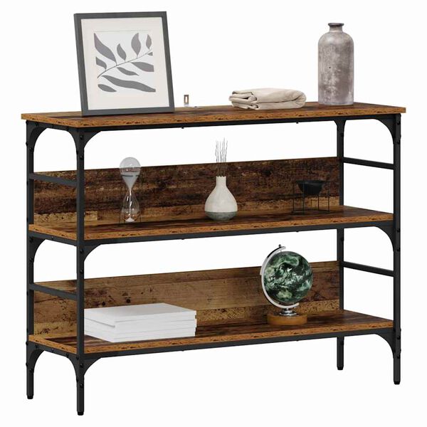 vidaXL Table console Bois ancien 100 x 32 x 75 cm Bois d'ing&eacute;nierie