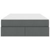 vidaXL Lit avec rangement et matelas Gris foncé 120 x 190 cm Polyester