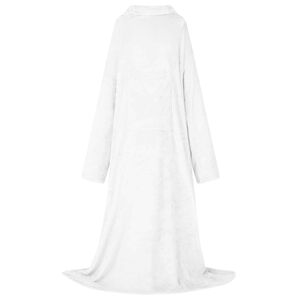 vidaXL Sweat &agrave; capuche couverture Blanc Flanelle