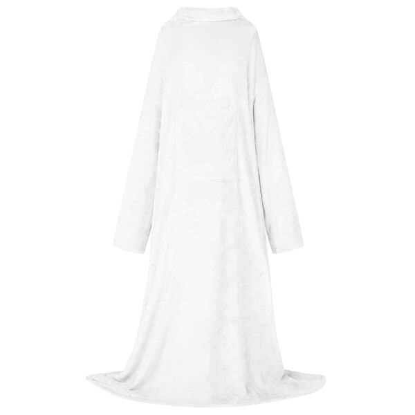 vidaXL Sweat &agrave; capuche couverture Blanc Flanelle