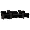 vidaXL Fauteuil de massage inclinable et porte-gobelets 4 places noir