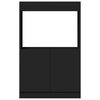 vidaXL Buffet haut noir 63x33x100 cm bois d'ing&eacute;nierie