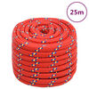 vidaXL Corde de bateau Rouge 20 mm 25 m Polypropyl&egrave;ne