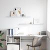 vidaXL &Eacute;tag&egrave;re Murale avec &eacute;tag&egrave;re 2 pcs Marbre blanc 115 x 9 x 3 cm