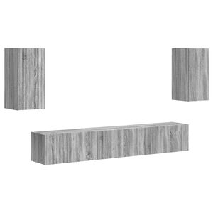 vidaXL Ensemble meuble TV 5 pcs Gris Sonoma Bois d'ing&eacute;nierie