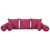 vidaXL Ensemble d'oreillers décoratifs lot de 7 Rose Tissu