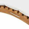 vidaXL Transat Blanc cr&egrave;me 188 x 55 x 59 cm Bois de teck solide