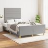 vidaXL Cadre de lit sans matelas gris clair 120x190 cm tissu