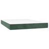 vidaXL Matelas &agrave; ressorts ensach&eacute;s 140 x 210 x 20 cm Vert fonc&eacute;