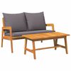 vidaXL 2 pc Ensemble bistrot Bois d'Acacia Massif Huile Naturelle
