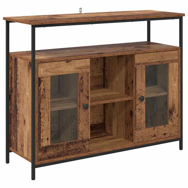 vidaXL Buffet Bois Ancien 100 x 35 x 80 cm Bois d'ing&eacute;nierie