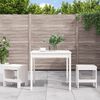 vidaXL Ensemble de bistrot de jardin 3 pcs blanc bois de pin massif