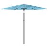 vidaXL Parasol de jardin avec mât en acier bleu 223x223x213 cm