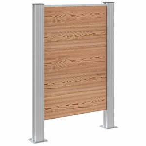 vidaXL Cl&ocirc;ture de poubelle Marron 85 x 12 x 115 cm Aluminium et WPC