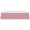 vidaXL Lit avec rangement et matelas Rose 200 x 200 cm Velours