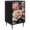 vidaXL Table de chevet BORNE Ch&ecirc;ne noir 36 x 33 x 61 cm