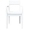 vidaXL Chaises à manger 2 pcs blanc bois massif caoutchouc