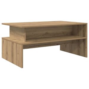 vidaXL Table basse Ch&ecirc;ne artisanal 90 x 55 x 42,5 cm Bois d'ing&eacute;nierie