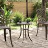 vidaXL Table de jardin bronze Ø48x53 cm aluminium coulé