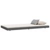 vidaXL Cadre de lit sans matelas gris 100x200 cm bois massif de pin