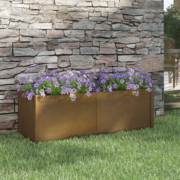 vidaXL Jardini&egrave;re d'ext&eacute;rieur Marron miel 150x50x50 cm Pin massif
