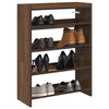 vidaXL Étagère à chaussures chêne marron 60x25x81 cm bois ingénierie