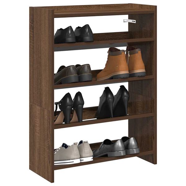 vidaXL Étagère à chaussures chêne marron 60x25x81 cm bois ingénierie