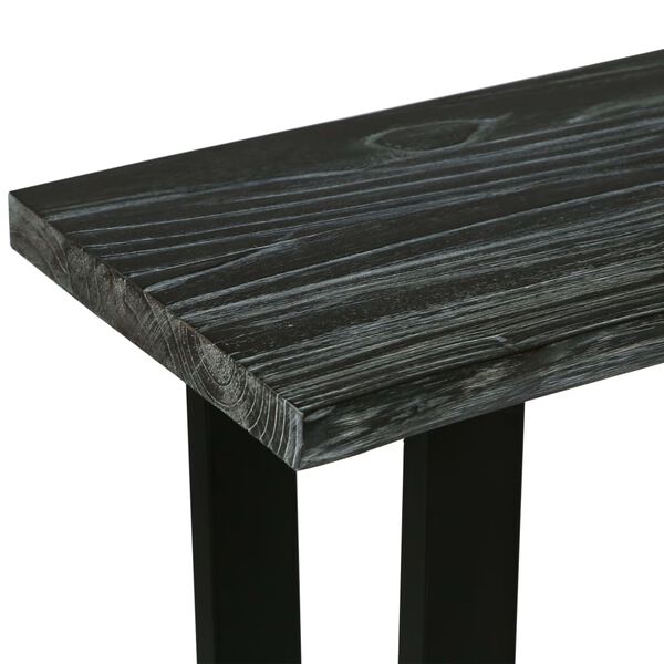 vidaXL Table console Bois de Melia azedarach 110x35x75 cm Gris