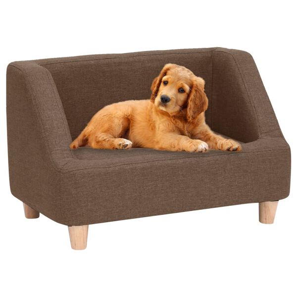 vidaXL Canapé pour chien Marron 60x37x39 cm Lin