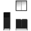 vidaXL Ensemble de mobilier de salle de bain 3 pcs Ch&ecirc;ne noir
