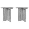 vidaXL Table d'appoint 2 pi&egrave;ces Sonoma gris &Oslash; 39 x 38 cm