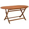 vidaXL Table pliable de jardin 160x85x75 cm Bois d'eucalyptus massif