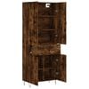 vidaXL Buffet haut Ch&ecirc;ne fum&eacute; 69,5x34x180 cm Bois d'ing&eacute;nierie