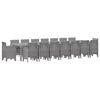 vidaXL Ensemble de salle &agrave; manger de jardin avec coussins 17 pc PP