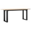 vidaXL Table basse cadre en O 110x40x45 cm bois de pin massif et acier