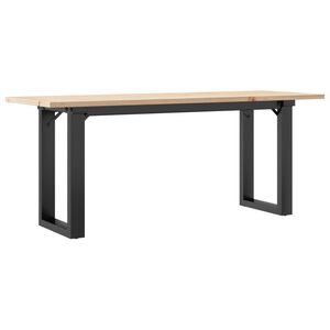 vidaXL Table basse cadre en O 110x40x45 cm bois de pin massif et acier