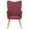 vidaXL Chaise de relaxation Rouge bordeaux Tissu
