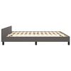 vidaXL Cadre de lit sans matelas gris similicuir