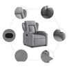 vidaXL Fauteuil inclinable Gris clair Tissu