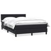 vidaXL Sommier &agrave; lattes de lit avec matelas noir 160x210 cm velours