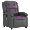 vidaXL Fauteuil de massage inclinable en similicuir gris
