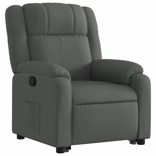 vidaXL Fauteuil inclinable Gris foncé Tissu