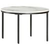 vidaXL Table basse Blanc et noir &Oslash;65 cm Marbre solide v&eacute;ritable