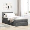 vidaXL Cadre de lit ottoman avec matelas gris foncé 90x190 cm tissu