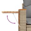 vidaXL Salon de jardin avec coussins 5 pcs beige résine tressée acacia