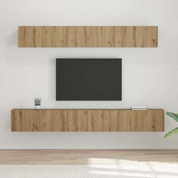 vidaXL Ensemble meuble TV 5 pcs Ch&ecirc;ne artisanal Bois d'ing&eacute;nierie