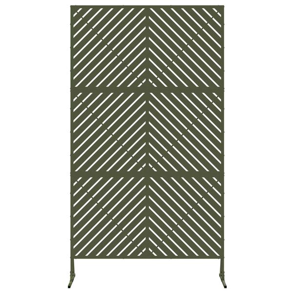 vidaXL &Eacute;cran de confidentialit&eacute; Olive 100 x 50 x 180 cm Acier