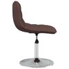 vidaXL Chaise pivotante de salle &agrave; manger Marron Tissu